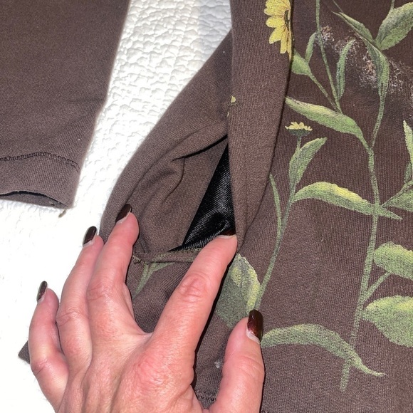 Vintage granny Bird cardigan with flowers - Picture 6 of 7